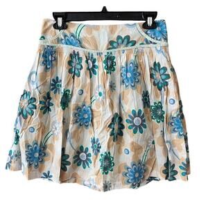 Old Navy Floral Skirt sz 14 Fully Lined Girls Skirt Blue Daisy